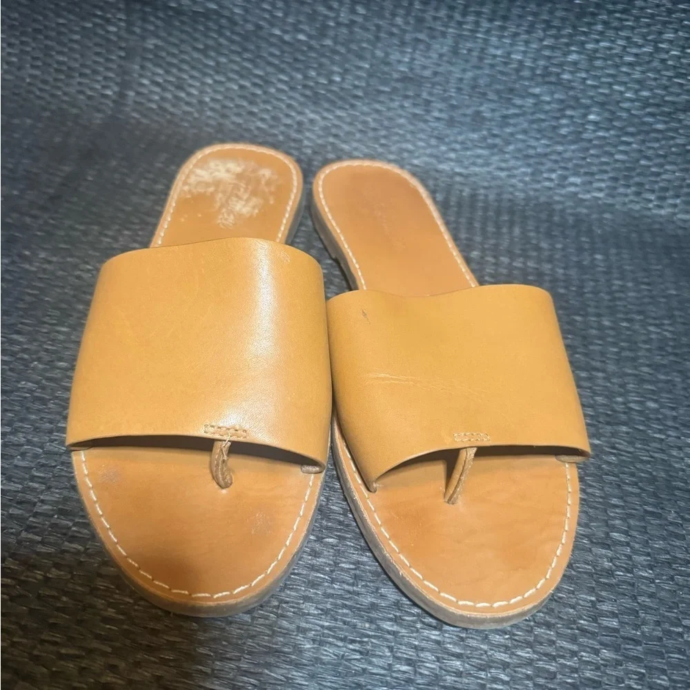 Madewell Tan Slide Sandals